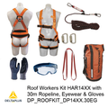 Roof Workers Kit with Harness DP_WAUHAR14XX, 30m Rope Line, Lens and Gloves