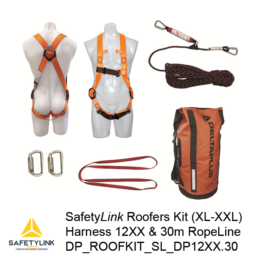 Roof Workers Kit with Harness DP_WAUHAR12XX & 30m Rope Line
