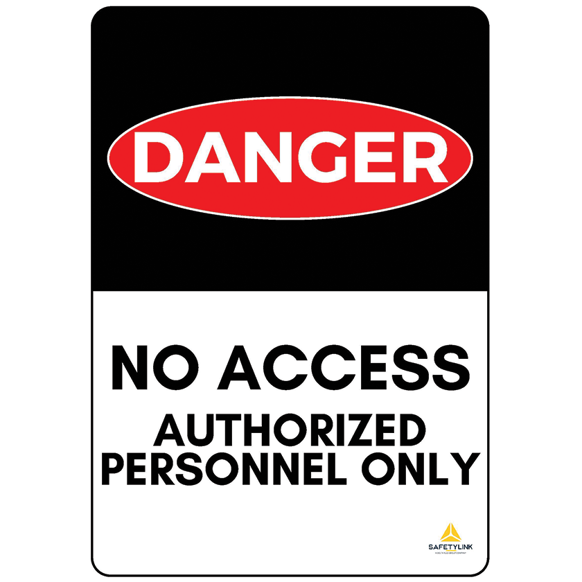 Warning Sign - Danger No Access Authorized Personnel Only - Flat