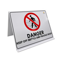 Warning Sign - Danger Keep off Brittle and Fragile Roof - A Type